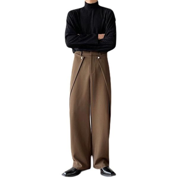 men's suits & blazers men korean streetwear office fashion long suit trousers pearl button show loose casual straight pant man harajuku, White;black
men's suits & blazers men korean streetwear office fashion long suit trousers pearl button show loose casual straight pant man harajuku, White;black