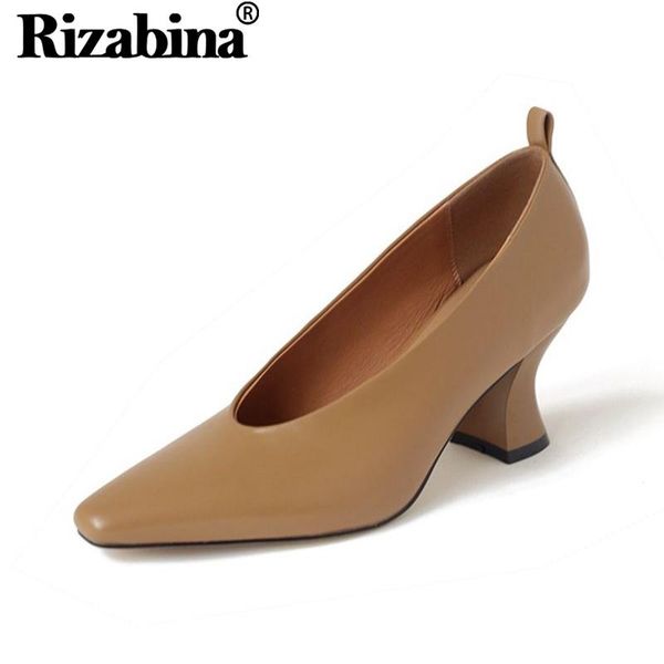 dress shoes rizabina women pumps genuine real leather fashion heels design good quality casual footwear size 34-39, Black
dress shoes rizabina women pumps genuine real leather fashion heels design good quality casual footwear size 34-39, Black