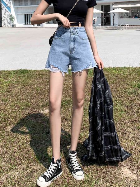 summer women high waist button irregular jeans casual female edge curl denim shorts lady loose two design short 210513, White;black
summer women high waist button irregular jeans casual female edge curl denim shorts lady loose two design short 210513, White;black