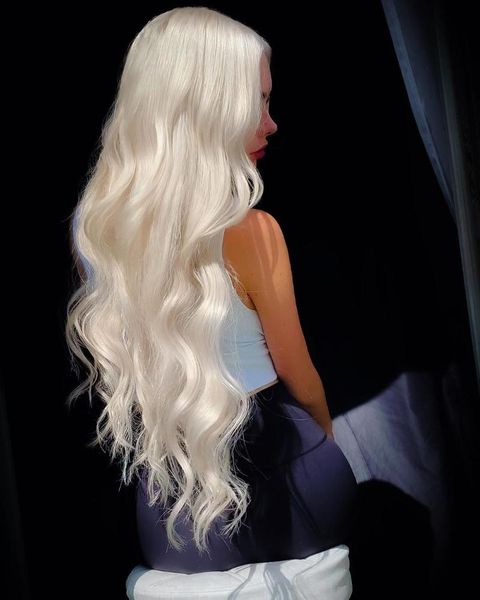 synthetic wigs #60 long wavy lace front wig with baby hair platinum blonde heat resistant fiber 150% density, Black
synthetic wigs #60 long wavy lace front wig with baby hair platinum blonde heat resistant fiber 150% density, Black