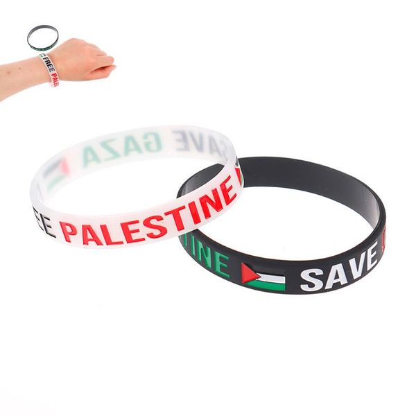bangle palastine flag silicone rubber bracelets sports wrist band for women men, Black
bangle palastine flag silicone rubber bracelets sports wrist band for women men, Black