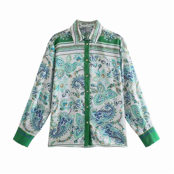 vinatge woman green loose print shirts spring fashion ladies oversized patchwork button female chic beach 210515, White
vinatge woman green loose print shirts spring fashion ladies oversized patchwork button female chic beach 210515, White