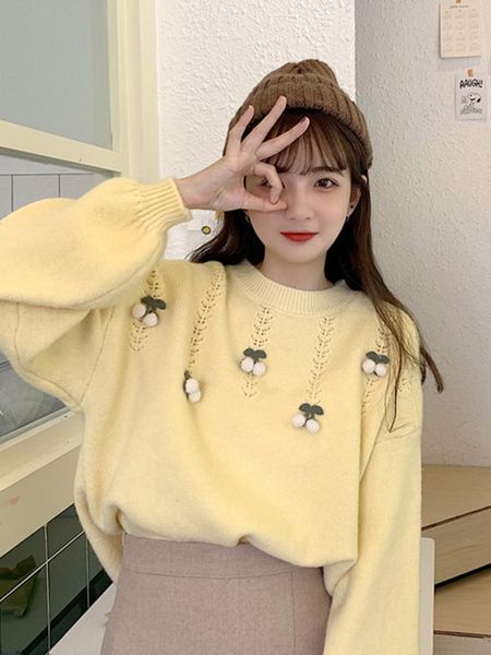 autumn and winter thickened sweater women's japanese loose korean version on behalf of the purchase short sets o-neck sweaters, White;black
autumn and winter thickened sweater women's japanese loose korean version on behalf of the purchase short sets o-neck sweaters, White;black