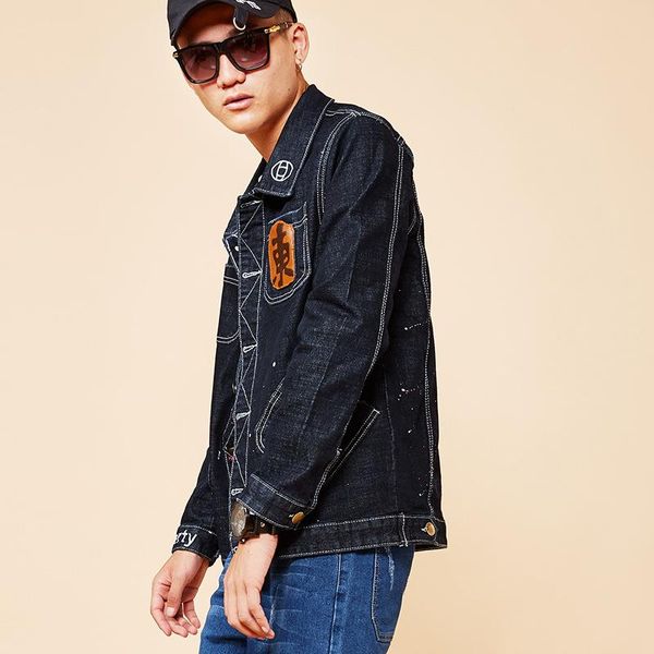 autumn men's trendy slim fit jeans jacket korean fashion loose elastic youth leisure coat jackets, Black;brown
autumn men's trendy slim fit jeans jacket korean fashion loose elastic youth leisure coat jackets, Black;brown