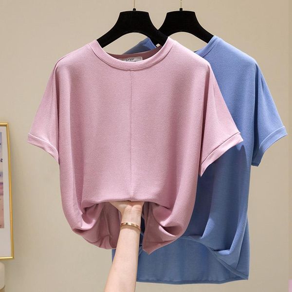 plus size t-shirt nkandby large women's summer short sleeve loose round neck solid color t shirts femme cotton simple chic basic top, Black
plus size t-shirt nkandby large women's summer short sleeve loose round neck solid color t shirts femme cotton simple chic basic top, Black