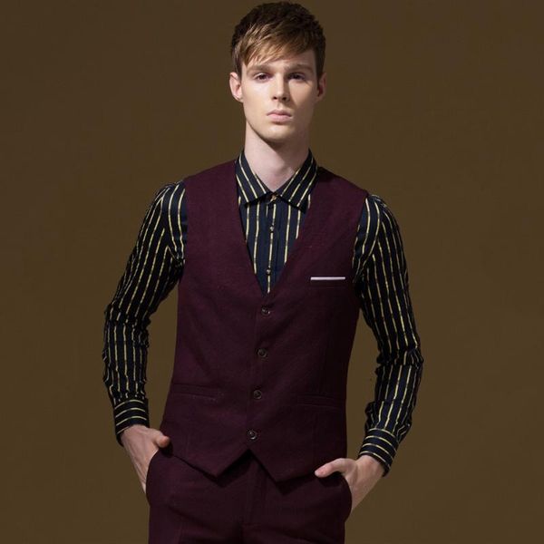 men's vests men v-neck formal suits autumn young man single breasted super slim fashion plaid business wedding groom vest, Black;white
men's vests men v-neck formal suits autumn young man single breasted super slim fashion plaid business wedding groom vest, Black;white