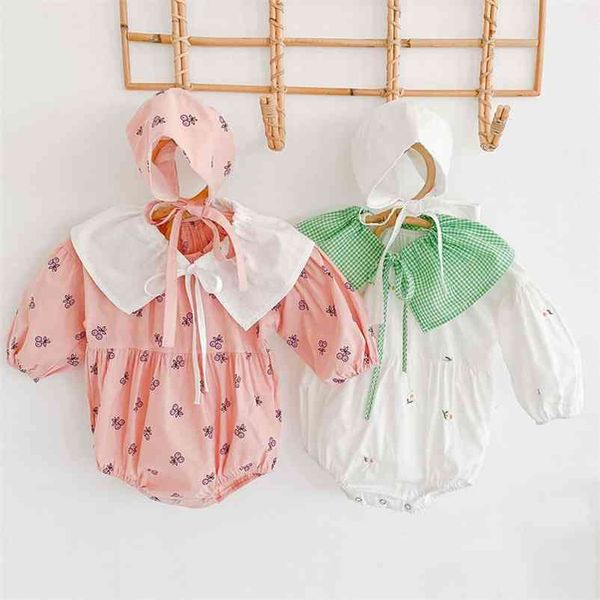 spring baby girl rompers + hat long sleeves embroidery autumn born clothes 210521, Blue
spring baby girl rompers + hat long sleeves embroidery autumn born clothes 210521, Blue