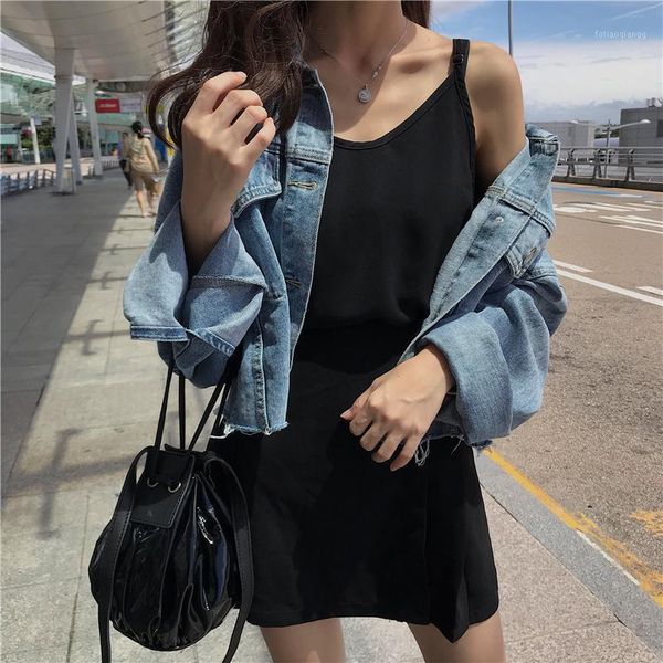 women's jackets female jacket and coats chaquetas mujer 2021 spring autumn plus size korean streetwear short denim blue jeans women 580, Black;brown
women's jackets female jacket and coats chaquetas mujer 2021 spring autumn plus size korean streetwear short denim blue jeans women 580, Black;brown