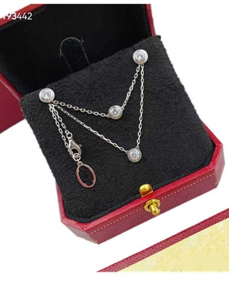 high-end luxury designer diamond necklace fashion dress jewelry red gift box packaging, Silver
high-end luxury designer diamond necklace fashion dress jewelry red gift box packaging, Silver