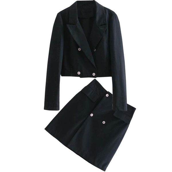 women's suits & blazers black fashion suit ol lapel blazer high waist skirt set, White;black
women's suits & blazers black fashion suit ol lapel blazer high waist skirt set, White;black