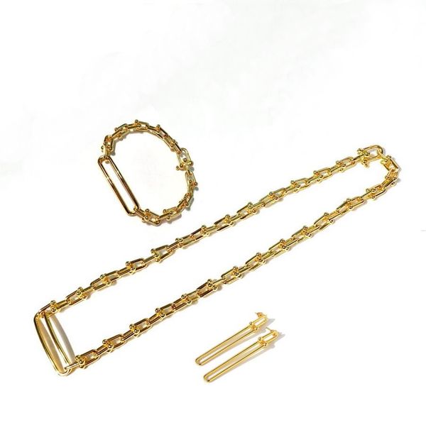 europe america fashion style jewelry sets lady women brass engraved letter 18k plated gold u-shape chain long earrings bracelet necklace 2 c, Black
europe america fashion style jewelry sets lady women brass engraved letter 18k plated gold u-shape chain long earrings bracelet necklace 2 c, Black