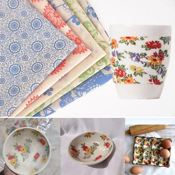 craft tools 1pc pottery art colorful flower paper ceramic underglaze transfer sticker high temperature porcelain decal
craft tools 1pc pottery art colorful flower paper ceramic underglaze transfer sticker high temperature porcelain decal