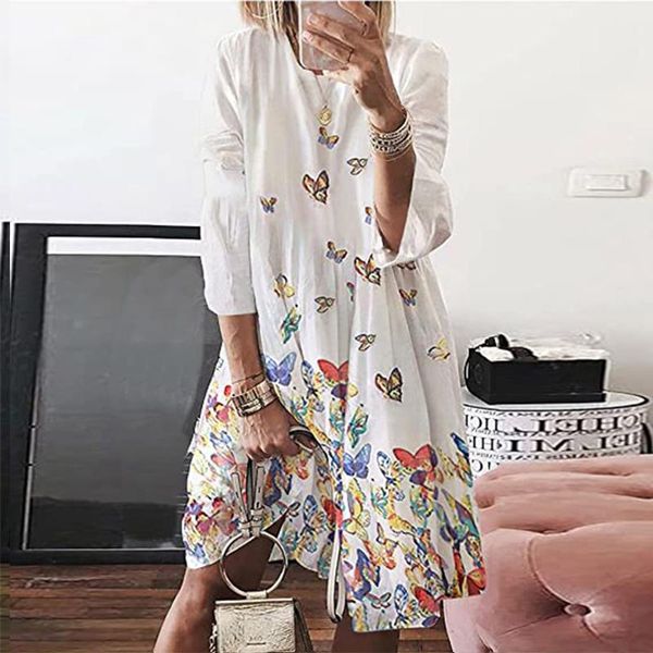 casual dresses women fashion o- neck long sleeve butterfly print knee-length dress comfy daily in stock, Black;gray
casual dresses women fashion o- neck long sleeve butterfly print knee-length dress comfy daily in stock, Black;gray