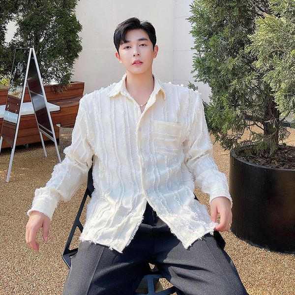 men's casual shirts male streetwear vvintage fashion dress net celebrity loose long sleeve shirt, White;black
men's casual shirts male streetwear vvintage fashion dress net celebrity loose long sleeve shirt, White;black