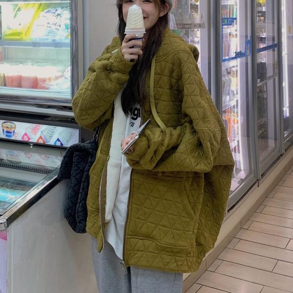 women's hoodies & sweatshirts gingham jacket winter chic loose hooded plush thickened warm coat, Black
women's hoodies & sweatshirts gingham jacket winter chic loose hooded plush thickened warm coat, Black