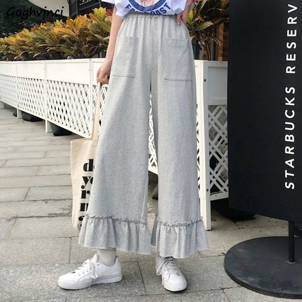 women's pants & capris womens loose sweet ins streetwear ruffle leisure elegant simple ankle-length trousers women solid pleated wide l, Black;white
women's pants & capris womens loose sweet ins streetwear ruffle leisure elegant simple ankle-length trousers women solid pleated wide l, Black;white