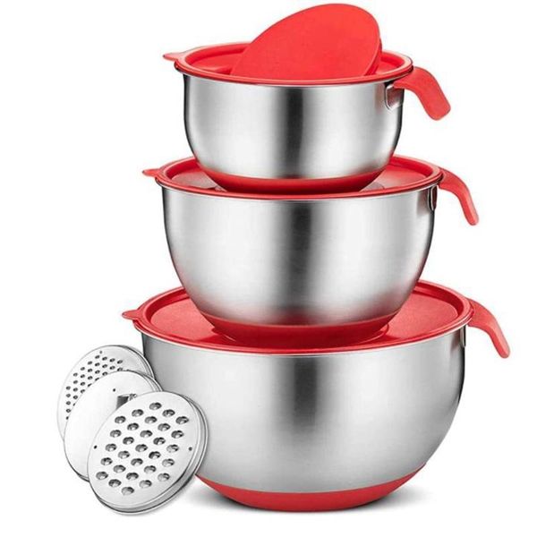 bowls mixing bowls,stainless steel non slip bowls,with airtight lids and grater,measurement marks,for salad mixer,etc
bowls mixing bowls,stainless steel non slip bowls,with airtight lids and grater,measurement marks,for salad mixer,etc