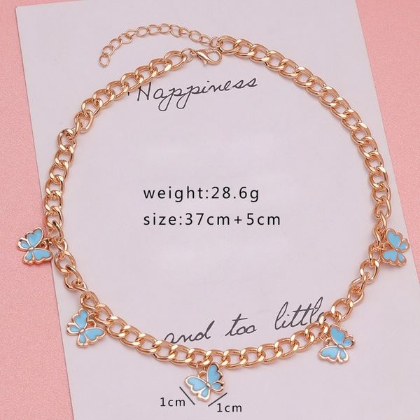 romantic sweet golden chain colorful butterfly pendant necklace cute woman pendant collar fashionable jewelry wholesale, Silver
romantic sweet golden chain colorful butterfly pendant necklace cute woman pendant collar fashionable jewelry wholesale, Silver