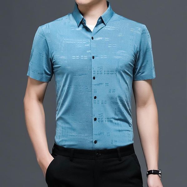 anti-wrinkle summer seamless shirt men short sleeve stretch solid button up collared shirts for business male slim fit green men's casu, White;black
anti-wrinkle summer seamless shirt men short sleeve stretch solid button up collared shirts for business male slim fit green men's casu, White;black