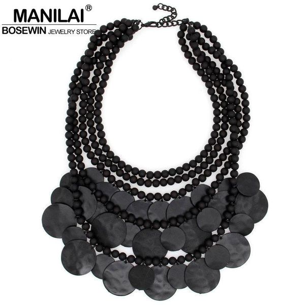 pendant necklaces women multilayers statement necklace fashion black bead chain metal piece chokers bib collares maxi & pendants collier, Silver
pendant necklaces women multilayers statement necklace fashion black bead chain metal piece chokers bib collares maxi & pendants collier, Silver