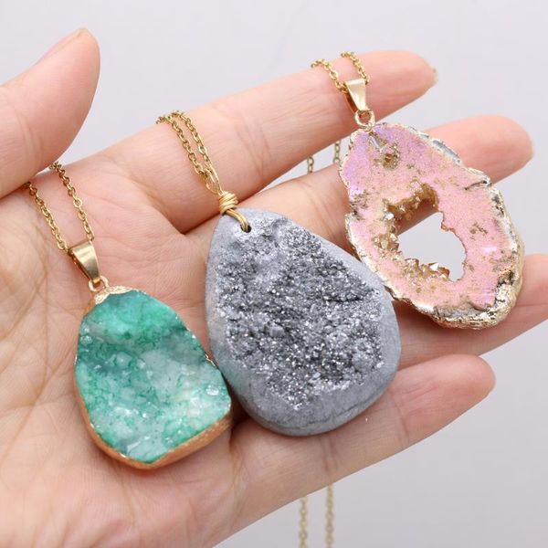chains 2021 style necklace natural stone irregular agate pendant charms love romantic gift chain 40+5 cm, Silver
chains 2021 style necklace natural stone irregular agate pendant charms love romantic gift chain 40+5 cm, Silver