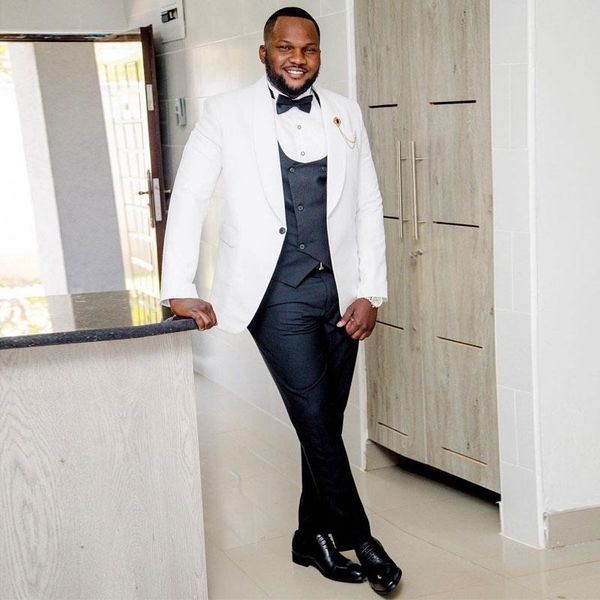men's suits & blazers white one button 3 pieces suit shawl lapel wedding male tuxedos custom made groom wear prom (jackets+vest+pants), White;black
men's suits & blazers white one button 3 pieces suit shawl lapel wedding male tuxedos custom made groom wear prom (jackets+vest+pants), White;black