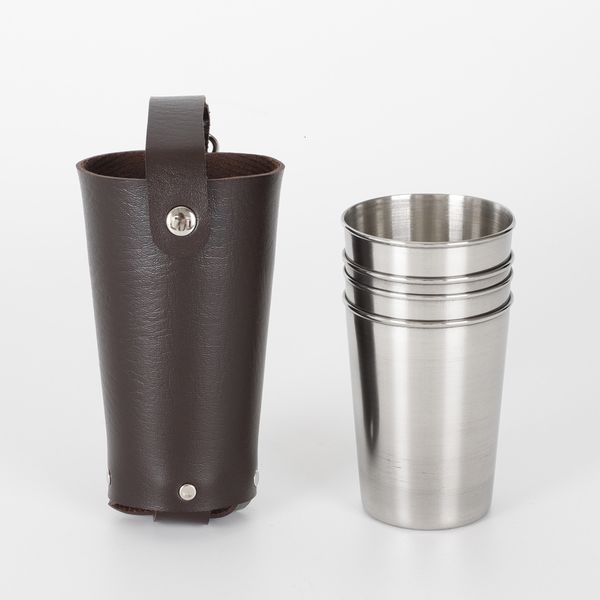 flask flagon straight 170ml stainless steel wine cup small 4 s with cover 
flask flagon straight 170ml stainless steel wine cup small 4 s with cover