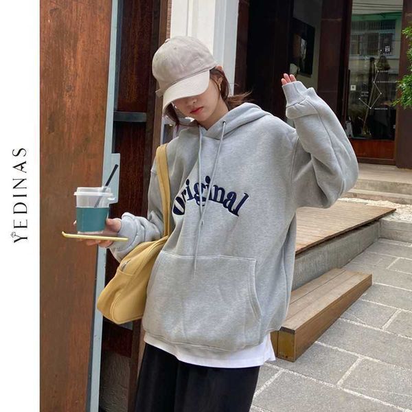 yedinas hoodies women hooded oversize thick fleece loose letter print female hoodie casual korean style pullover sweatshirt 210527, Black
yedinas hoodies women hooded oversize thick fleece loose letter print female hoodie casual korean style pullover sweatshirt 210527, Black
