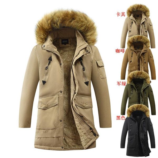 men's jackets winter cotton padded clothes with zipper decoration on both sides and plush thickened hooded, Black;brown
men's jackets winter cotton padded clothes with zipper decoration on both sides and plush thickened hooded, Black;brown
