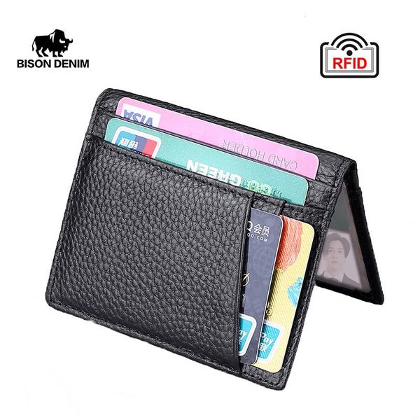 card holders bison denim super slim soft wallet genuine leather mini purse men thin small qb025-v6j, Brown;gray
card holders bison denim super slim soft wallet genuine leather mini purse men thin small qb025-v6j, Brown;gray