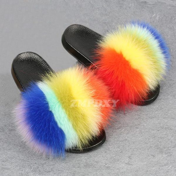 women real fur slides cute rainbow fluffy plush warm furry sandals female indoor flip flops flat beach shoe slippers, Black
women real fur slides cute rainbow fluffy plush warm furry sandals female indoor flip flops flat beach shoe slippers, Black