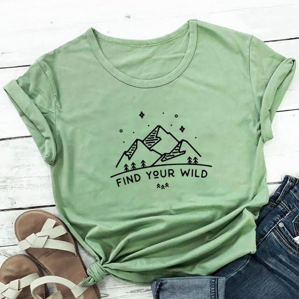 women's t-shirt find your wild 100%cotton women tshirt nature summer casual short sleeve stay shirt eco life tee adventure, White
women's t-shirt find your wild 100%cotton women tshirt nature summer casual short sleeve stay shirt eco life tee adventure, White