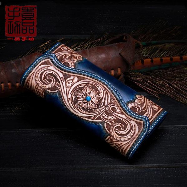 wallets handmade leather carved wallet long layer cowhide large capacity handbag high-end custom, Red;black
wallets handmade leather carved wallet long layer cowhide large capacity handbag high-end custom, Red;black