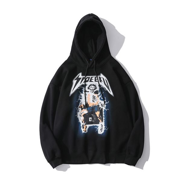 fashion fleece hoodies skull print plush sweater men's ins brand hoodie bf harajuku street trend thickened pullover, Black
fashion fleece hoodies skull print plush sweater men's ins brand hoodie bf harajuku street trend thickened pullover, Black