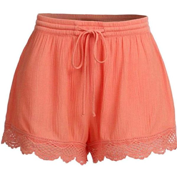 women's shorts summer candy color lace up loose elastic mid waist casual skinny breathable beach bottom, White;black
women's shorts summer candy color lace up loose elastic mid waist casual skinny breathable beach bottom, White;black
