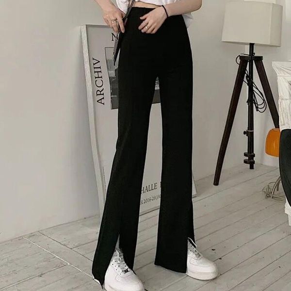 women's pants & capris female casual mid waist wide leg loose solid floor-length split suits 2021 ladies all-match trousers, Black;white
women's pants & capris female casual mid waist wide leg loose solid floor-length split suits 2021 ladies all-match trousers, Black;white
