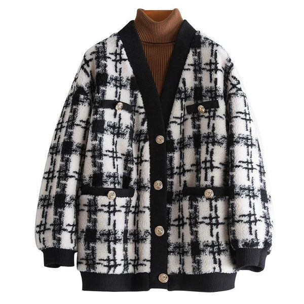 women's fur & faux wool short korean 100% female jacket spring autumn coats and jackets women sheep shearing coat vetement femme zjt581, Black
women's fur & faux wool short korean 100% female jacket spring autumn coats and jackets women sheep shearing coat vetement femme zjt581, Black