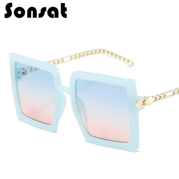 sunglasses 2021 vintage square frame female chain type metal mirror leg sun glasses trade women's gradient uv400, White;black
sunglasses 2021 vintage square frame female chain type metal mirror leg sun glasses trade women's gradient uv400, White;black