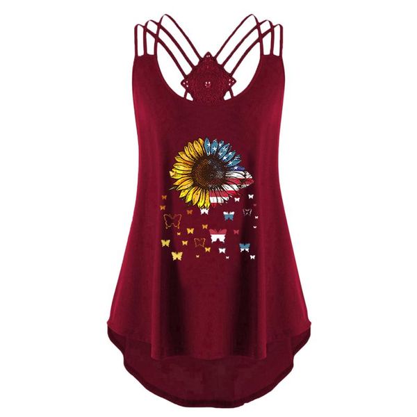 women's blouses & shirts women print sleeveless bandages vest strappy t clothes casual summer loose, White
women's blouses & shirts women print sleeveless bandages vest strappy t clothes casual summer loose, White