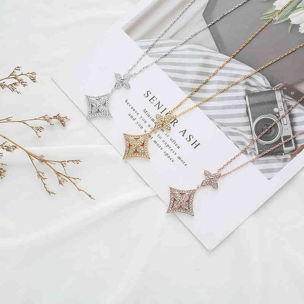 the new korean simple donkey home clover double flower diamond inlaid necklace women's versatile minority design high-grade sense clavi, Silver
the new korean simple donkey home clover double flower diamond inlaid necklace women's versatile minority design high-grade sense clavi, Silver