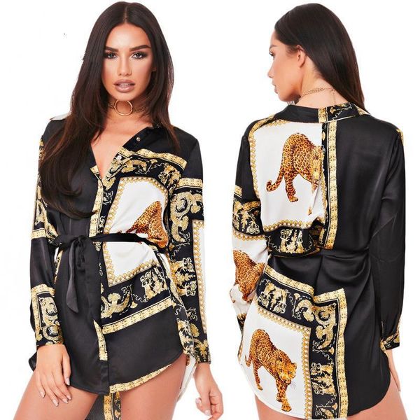 fashion lapel women shirt long sleeve cardigan print split stylish street trend womens dress chemise polyester femme, White
fashion lapel women shirt long sleeve cardigan print split stylish street trend womens dress chemise polyester femme, White