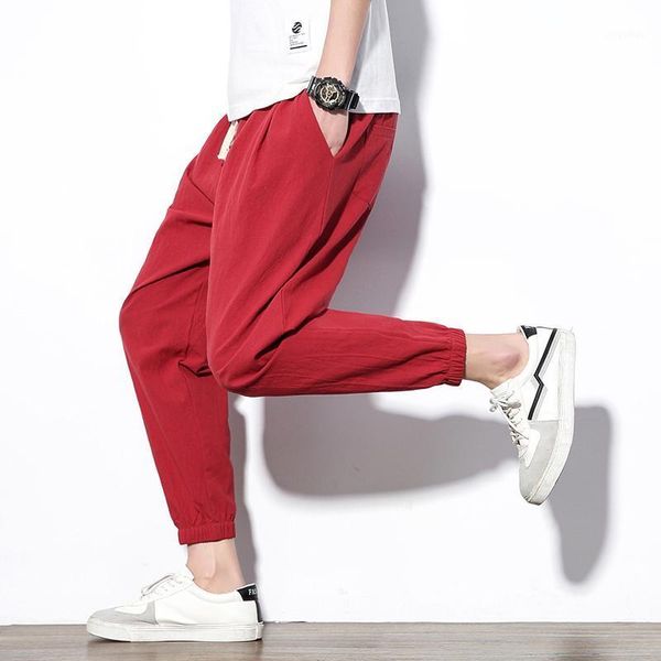 spring men's casual pants loose korean fashion comfortable leg bunched nine minutes small linen sports harlem, Black
spring men's casual pants loose korean fashion comfortable leg bunched nine minutes small linen sports harlem, Black