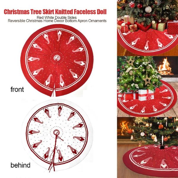 christmas decorations 120cm tree skirt knitted faceless doll red white double sides reversible home decor bottom apron ornaments
christmas decorations 120cm tree skirt knitted faceless doll red white double sides reversible home decor bottom apron ornaments