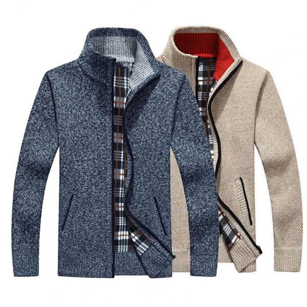 men's jackets thicken streetwear stand collar cardigan sweater for office, Black;brown
men's jackets thicken streetwear stand collar cardigan sweater for office, Black;brown