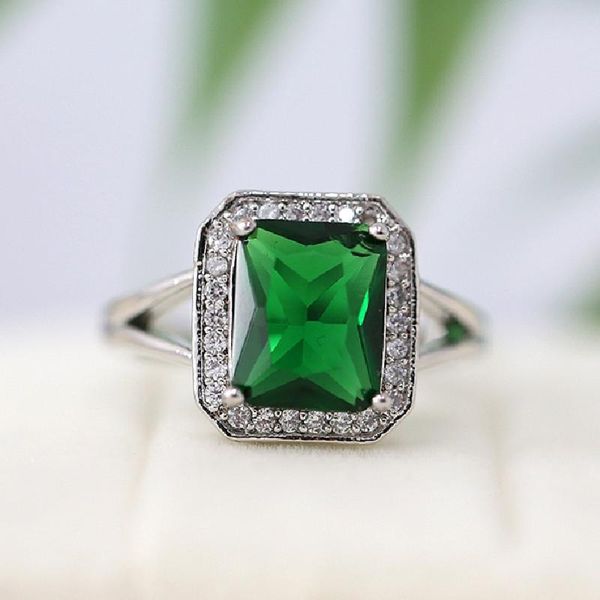 wedding rings classic ring 8*10mm emerald cut 18k gold plated cooper gift green gemstone anniversar, Slivery;golden
wedding rings classic ring 8*10mm emerald cut 18k gold plated cooper gift green gemstone anniversar, Slivery;golden