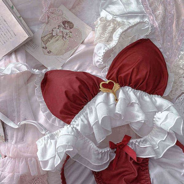 nxy setethika japanese red underwear women lolita kawaii lingerie femme bras and panties sets for girls bra brief 1129, Red;black
nxy setethika japanese red underwear women lolita kawaii lingerie femme bras and panties sets for girls bra brief 1129, Red;black