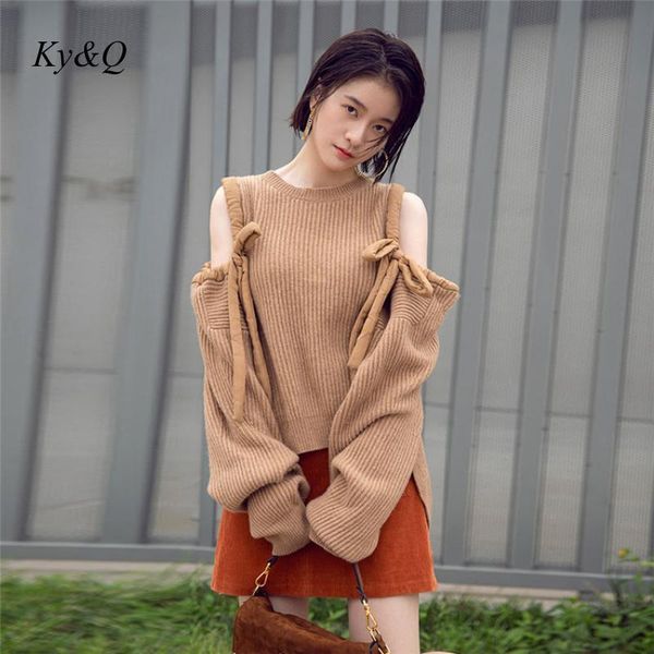 women's sweaters brand winter women off-the-shoulder lace-up knit khaki sweater pullover christmas 2021 clothes luxury fashion, White;black
women's sweaters brand winter women off-the-shoulder lace-up knit khaki sweater pullover christmas 2021 clothes luxury fashion, White;black