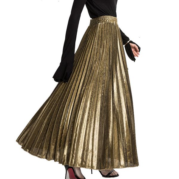 Skirts skirts Spring Summer Metallic A-line Pleated Maxi Gauze Golden Sier Swing Beach Ankle Long S O1G7, Black
Skirts skirts Spring Summer Metallic A-line Pleated Maxi Gauze Golden Sier Swing Beach Ankle Long S O1G7, Black