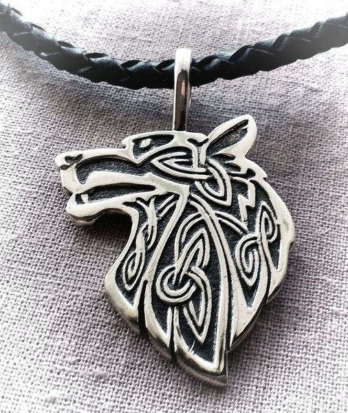 nordic mythology viking amulet fenlil wolf pendant fashion men's necklace accessories, Silver
nordic mythology viking amulet fenlil wolf pendant fashion men's necklace accessories, Silver