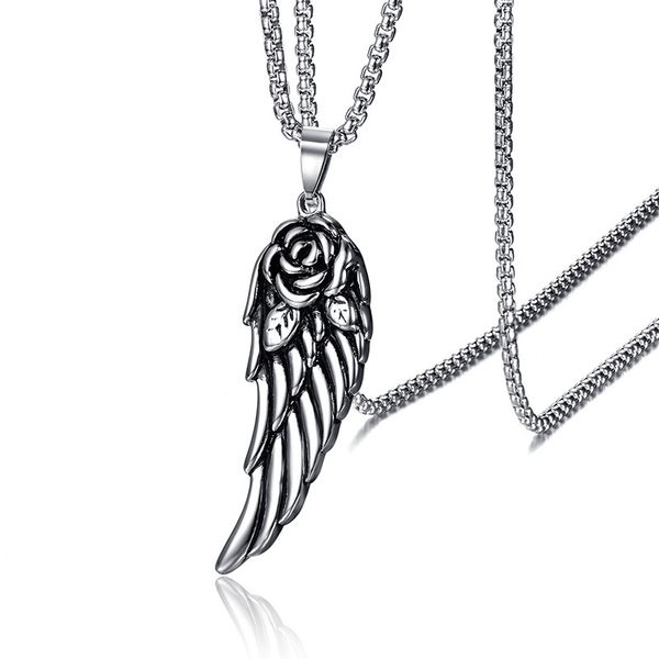 design jewelry titanium men's pendant stainless steel cast feather necklace fashion trend jewelry, Silver
design jewelry titanium men's pendant stainless steel cast feather necklace fashion trend jewelry, Silver